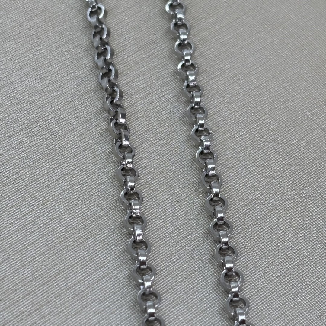 Colar elo português 3mm - 40cm + extensor - aço inoxidável