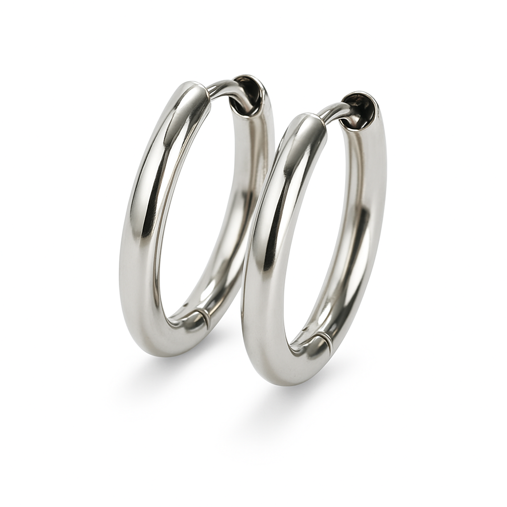 Argola lisa de 2cm diâmetro com 2,5mm de espessura (M) - aço inoxidável