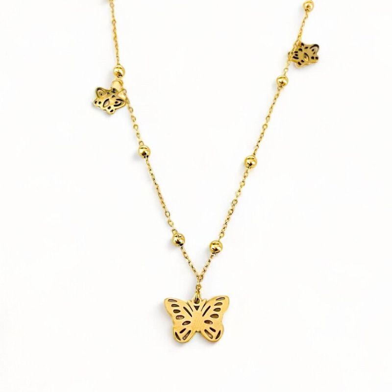 COLAR PINGENTE BORBOLETA LISO