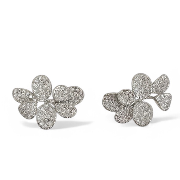 BRINCO FOLHAS ZIRCONIA CRISTAL