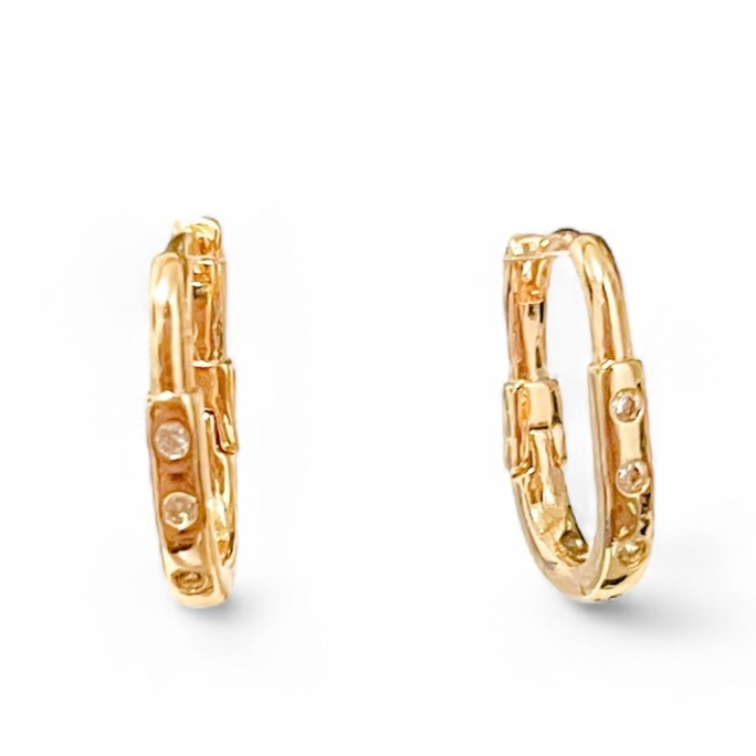 BRINCO ARGOLA BALANÇO ZIRCONIA CRISTAL