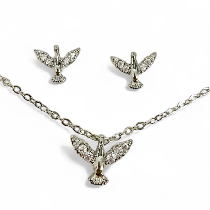 CONJUNTO ESPIRITO SANTO ZIRCONIA CRISTAL