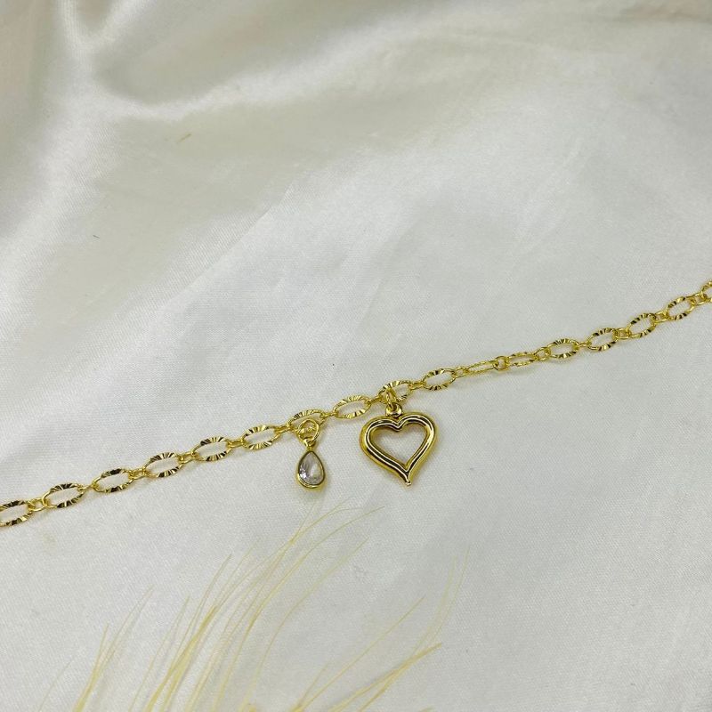 PULSEIRA CORAÇÃO VAZADO/PONTO DE LUZ