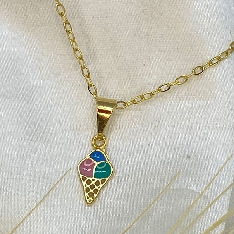 COLAR INFANTIL SORVETE RESINA