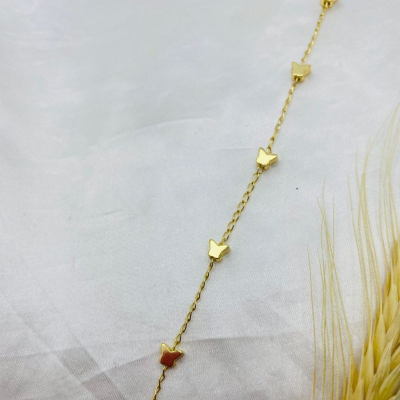 PULSEIRA 5 BORBOLETINHAS MACIÇA