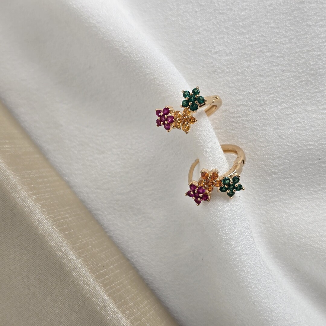 Argola Zirconia Colorida