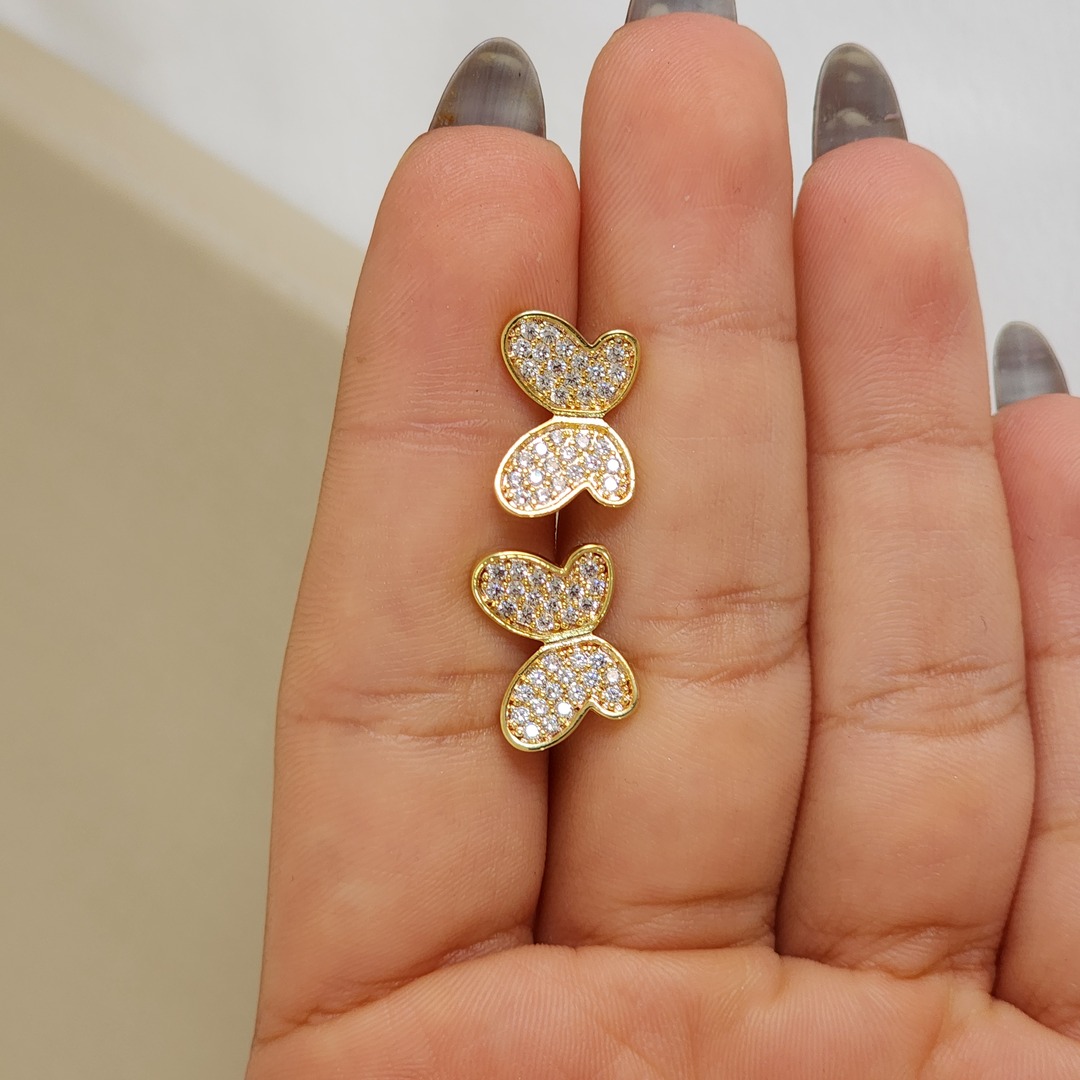 Conjunto Delicado Borboleta Zircônia