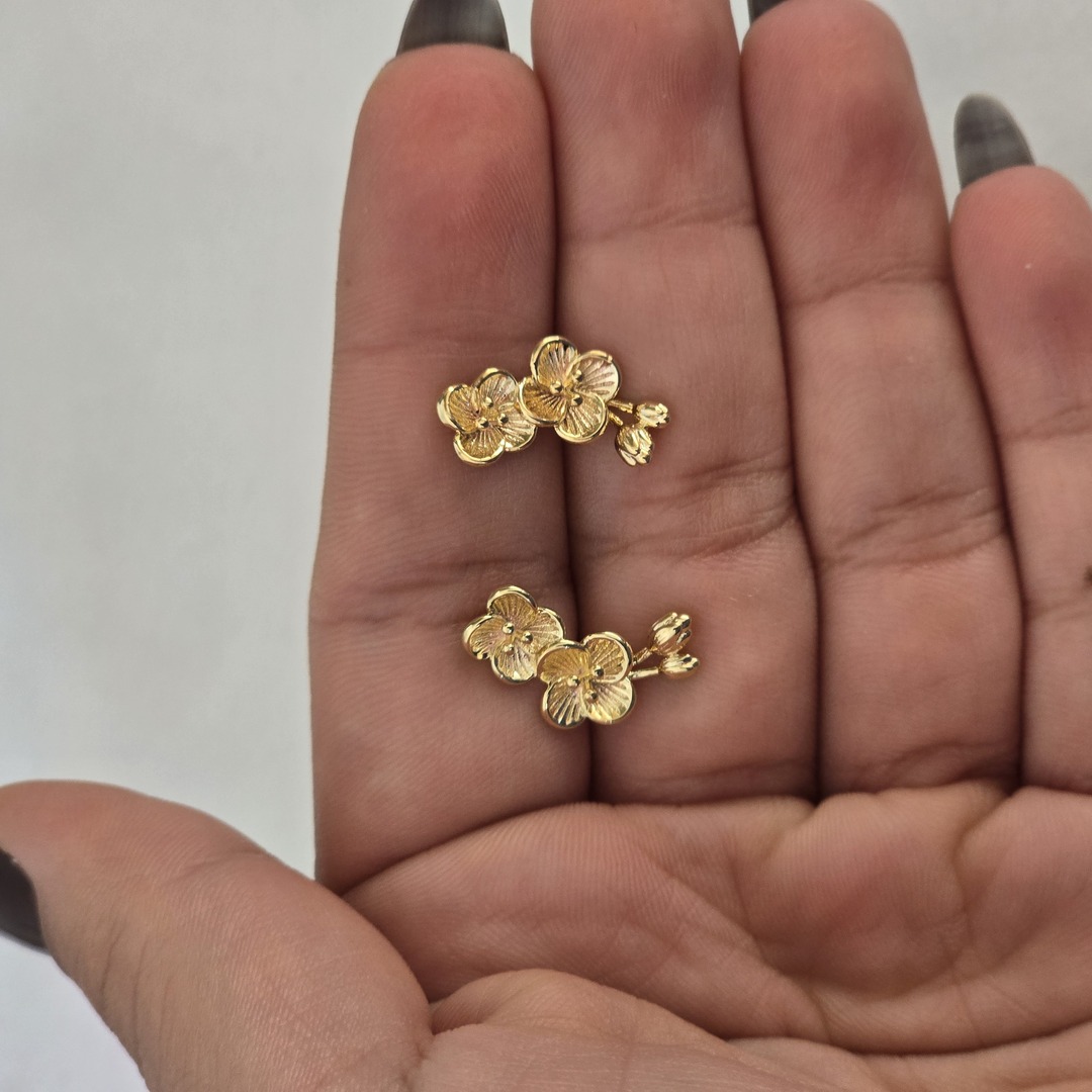 Brinco Flor Zircônia