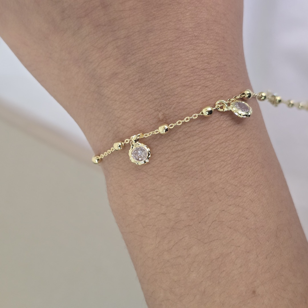 Pulseira Bolinha Zircônia