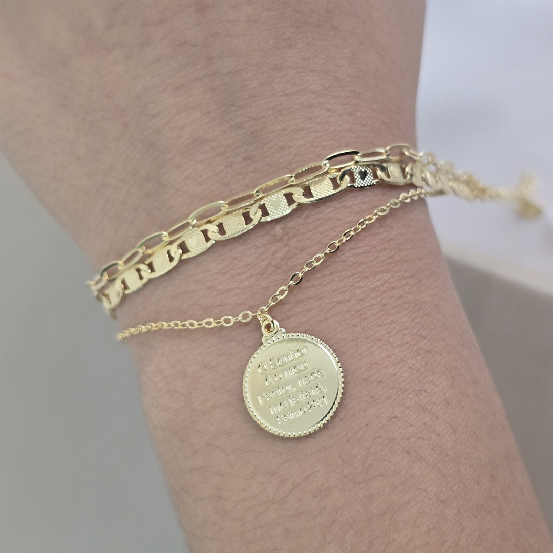 Pulseira Delicada Quadrados Lisos