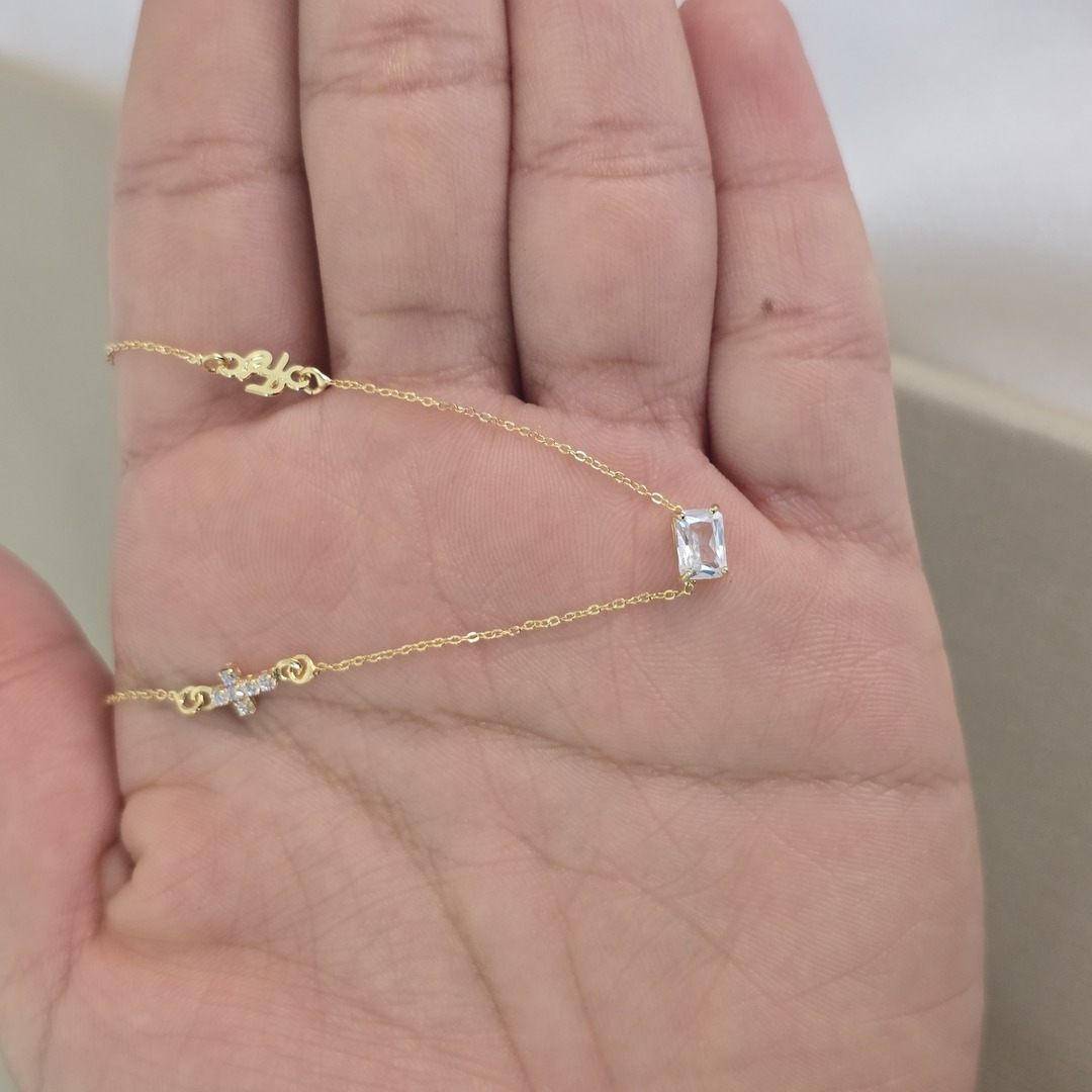 Colar Choker Delicado Zircônia