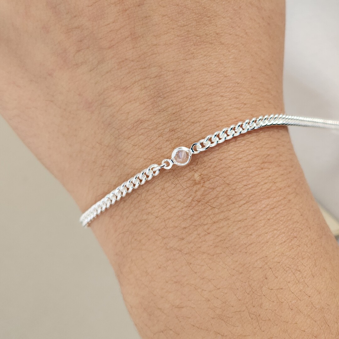 Pulseira Delicada Ponto de Zircônia