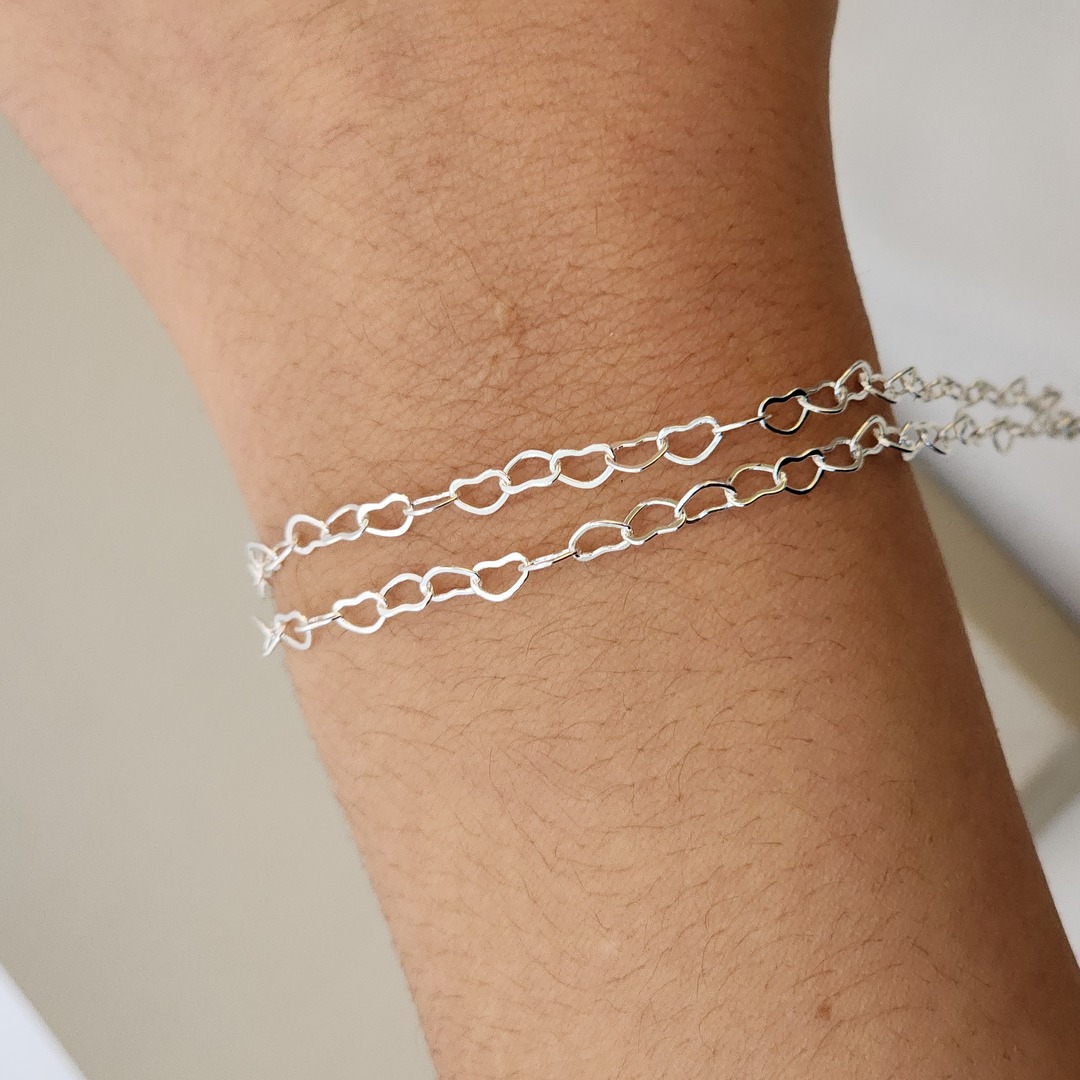 Pulseira Dupla Corações Pequenos