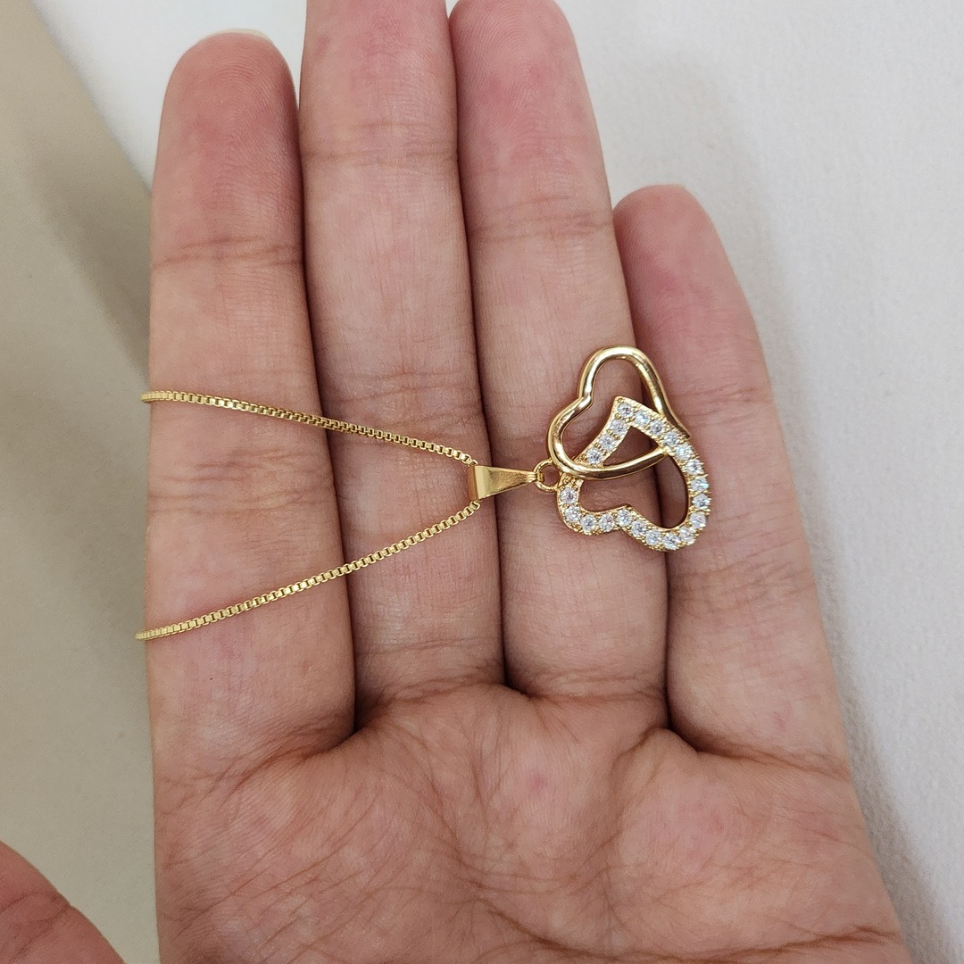 Colar Coração Delicado Zircônia