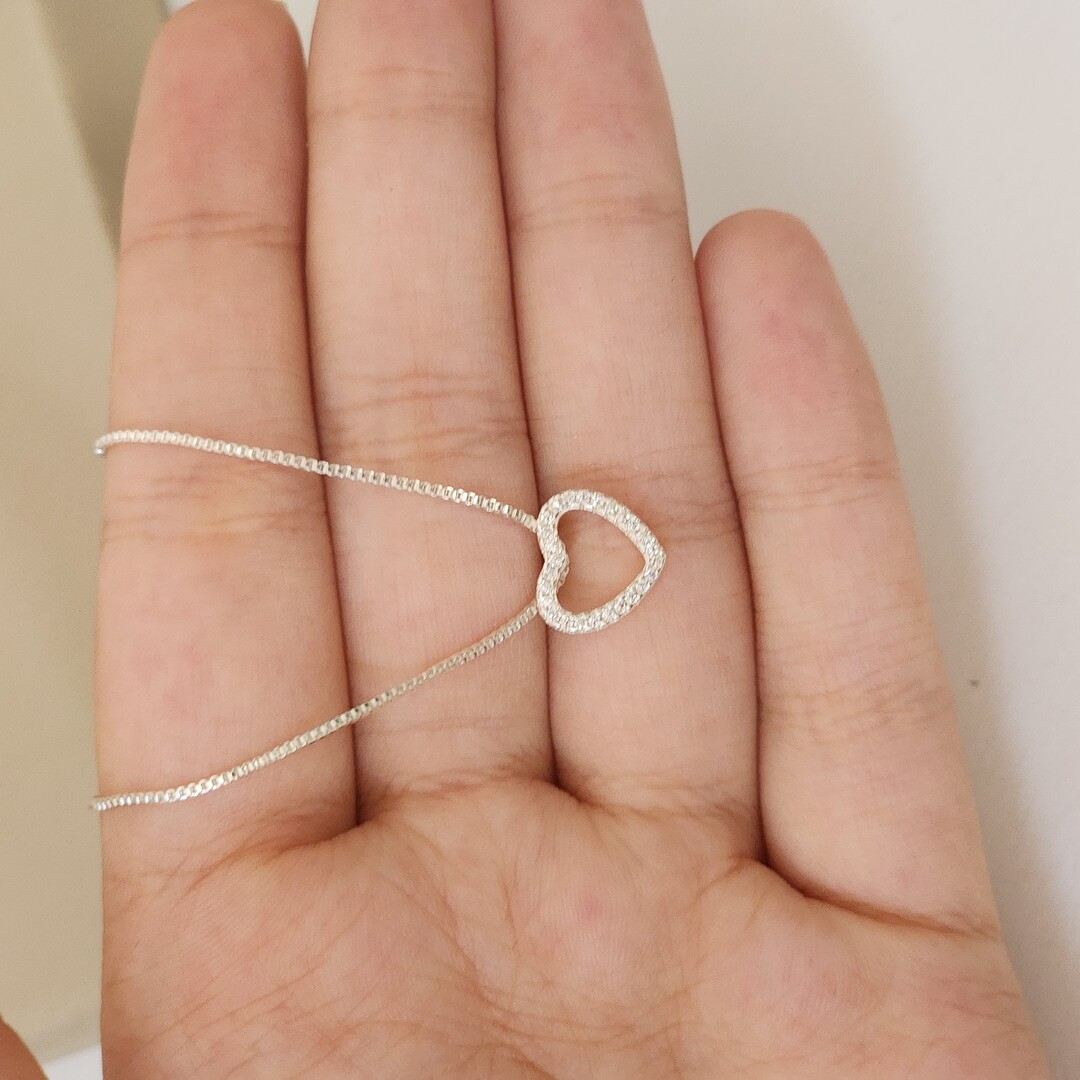 Colar Delicado Coração Zircônia