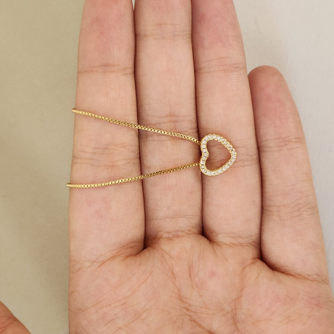 Colar Delicado Coração Zircônia