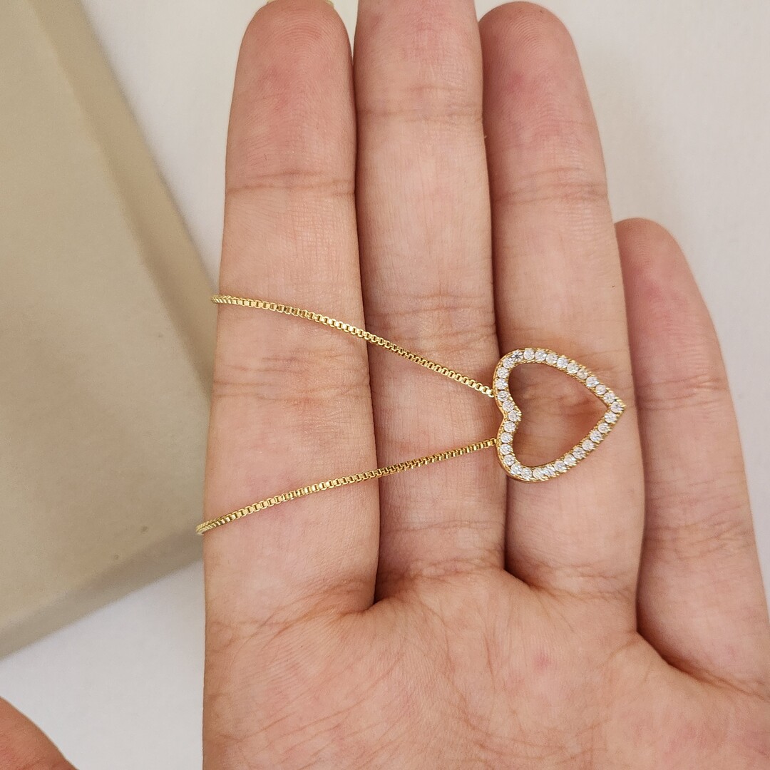 Colar Delicado Coração Zircônia