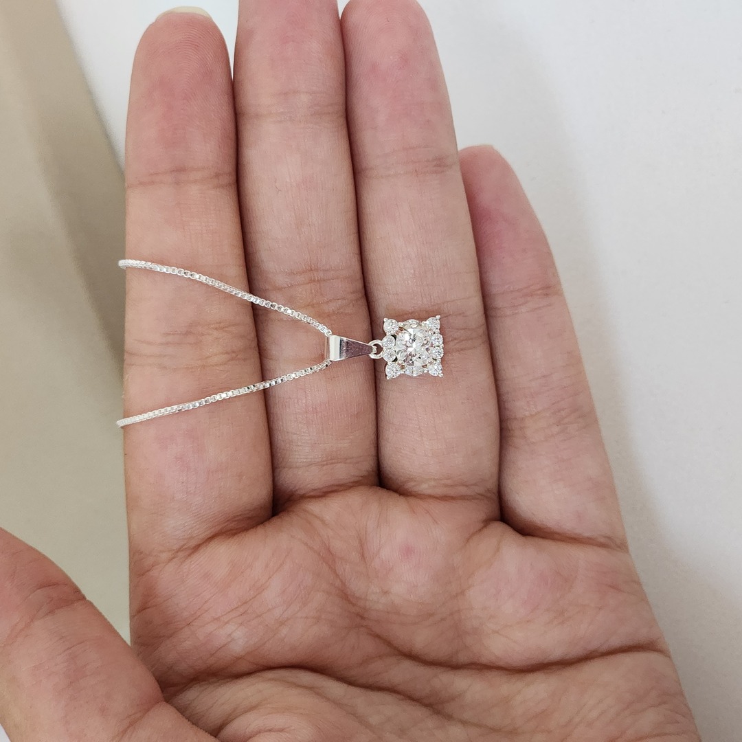 Colar Geometrico Zircônia