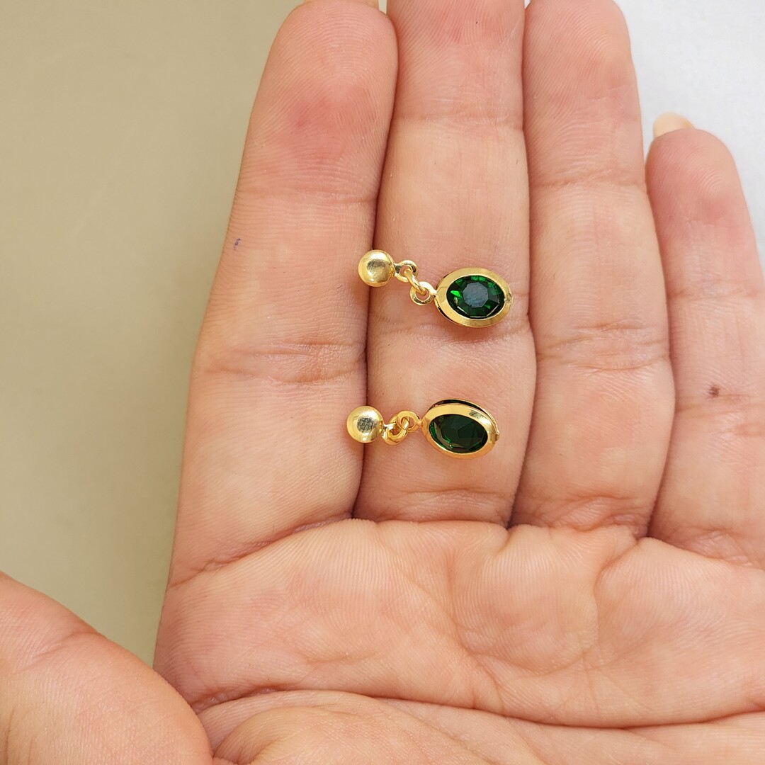 Brinco Delicado Zircônia - Verde
