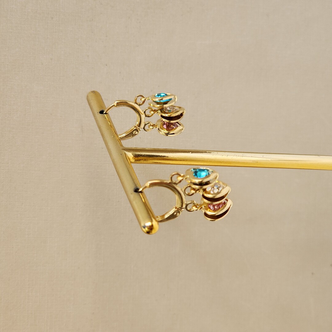 Brinco Argola Corações Zircônia