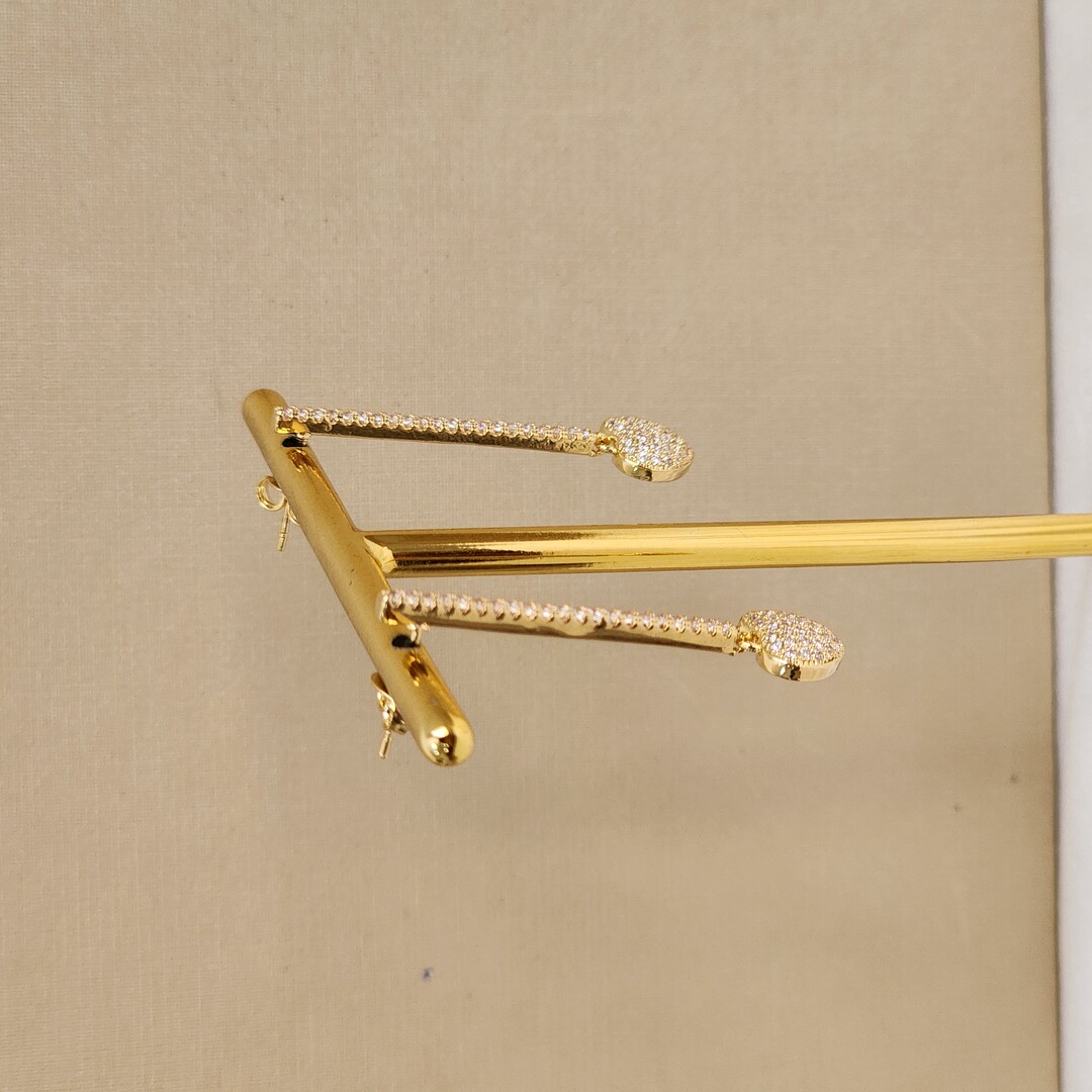 Brinco Coração Zircônia