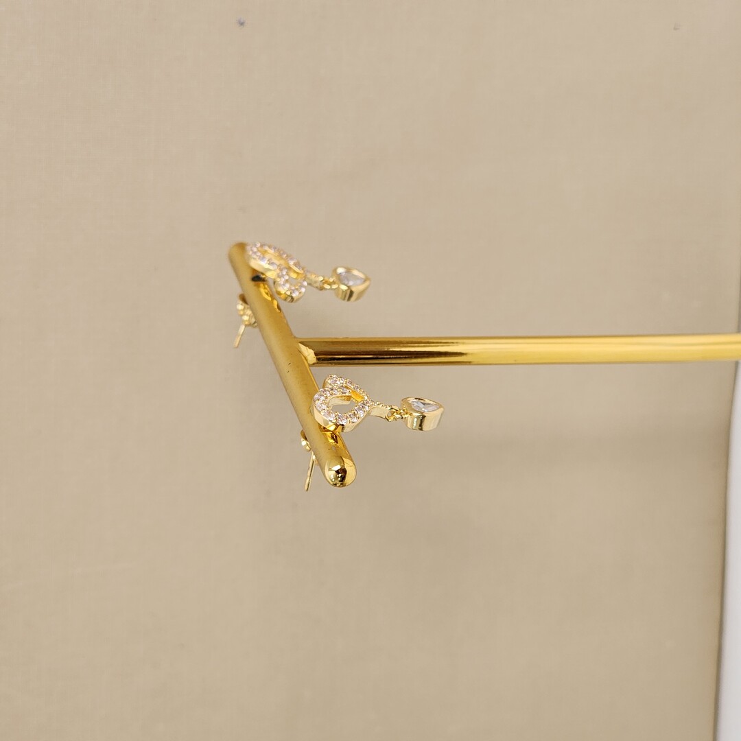 Brinco Coração Zircônia