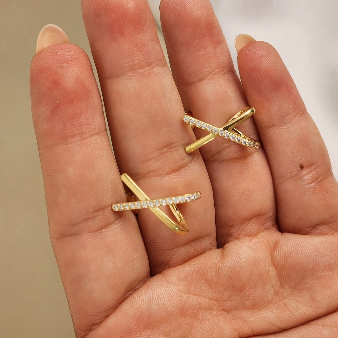 Brinco Geometrico Zircônia