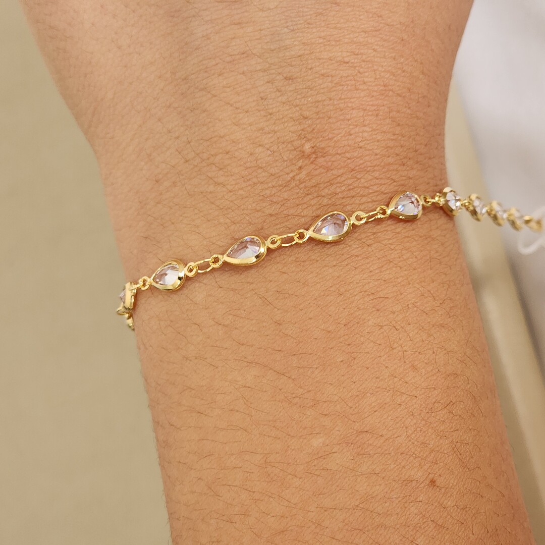 Pulseira Delicada Gota Zircônia