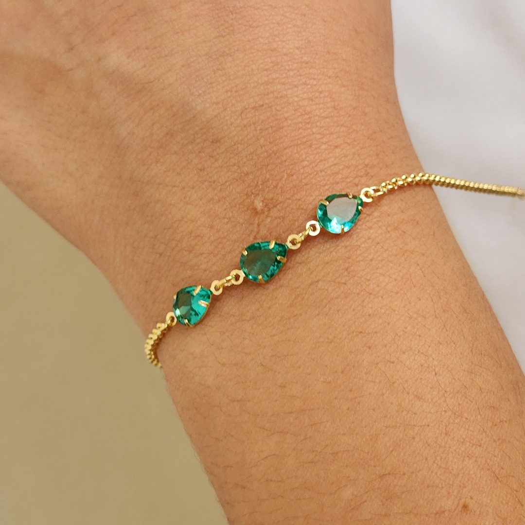 Pulseira Delicada Gota Zircônia