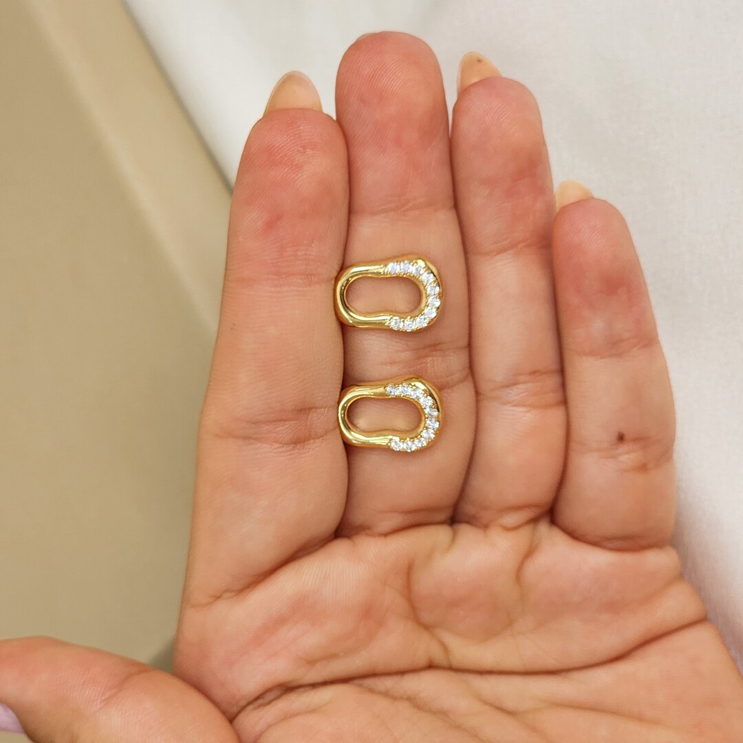 Brinco Liso e Zircônia