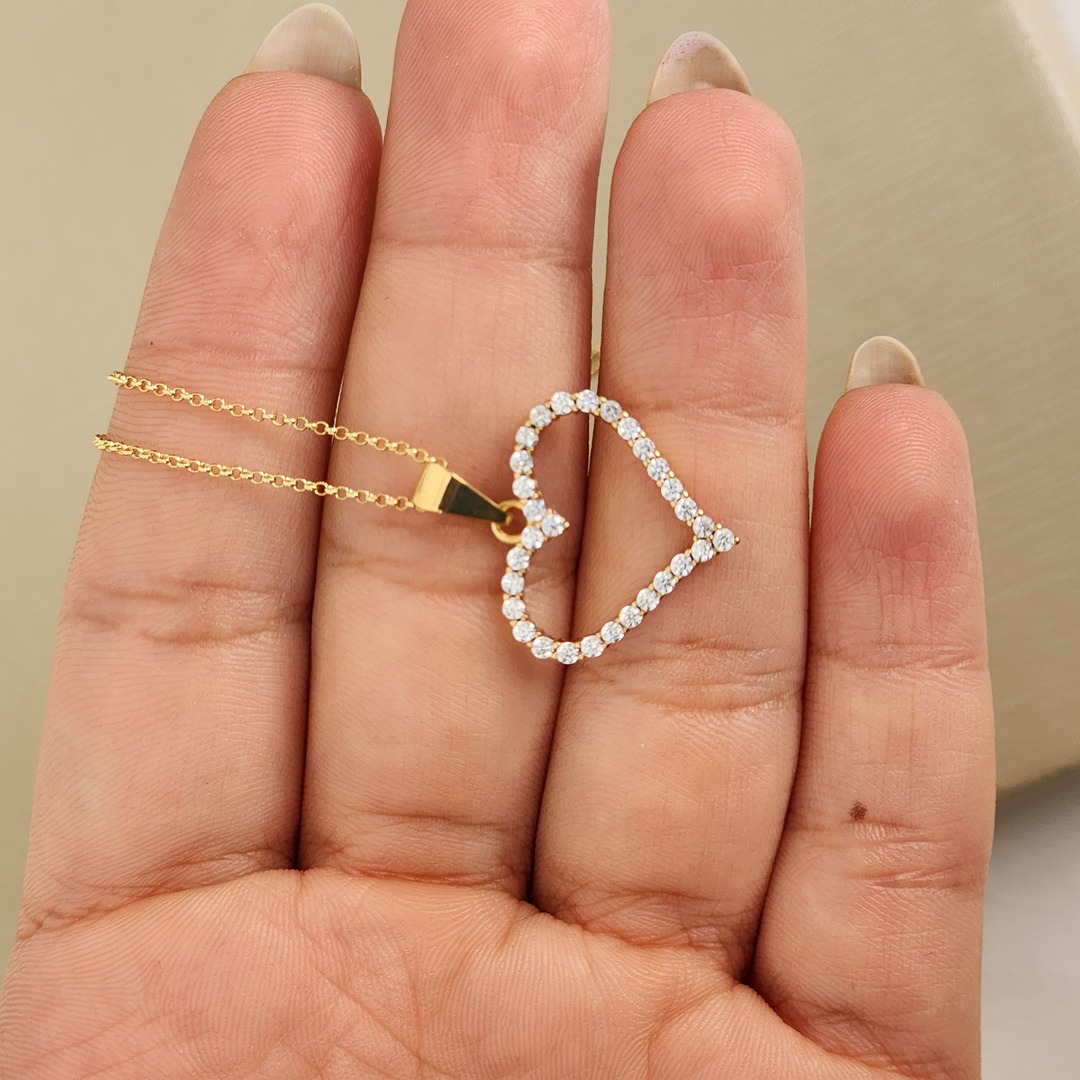 Colar Coração Zircônia