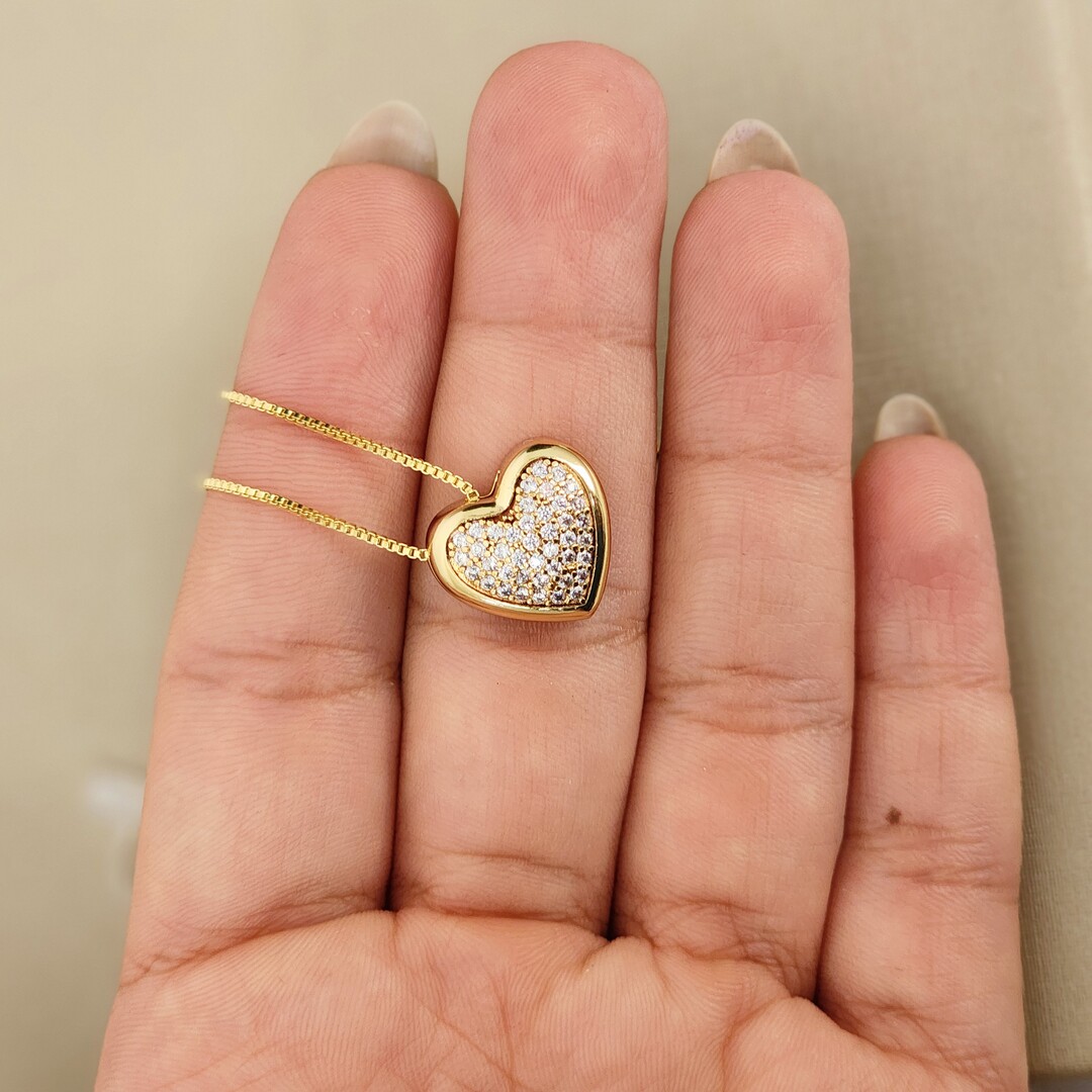 Colar Coração Zircônia