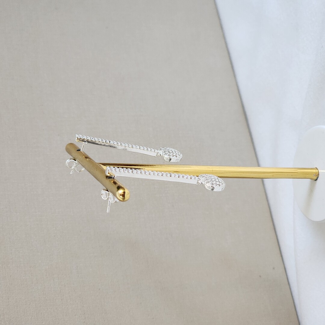 Brinco Coração Zircônia