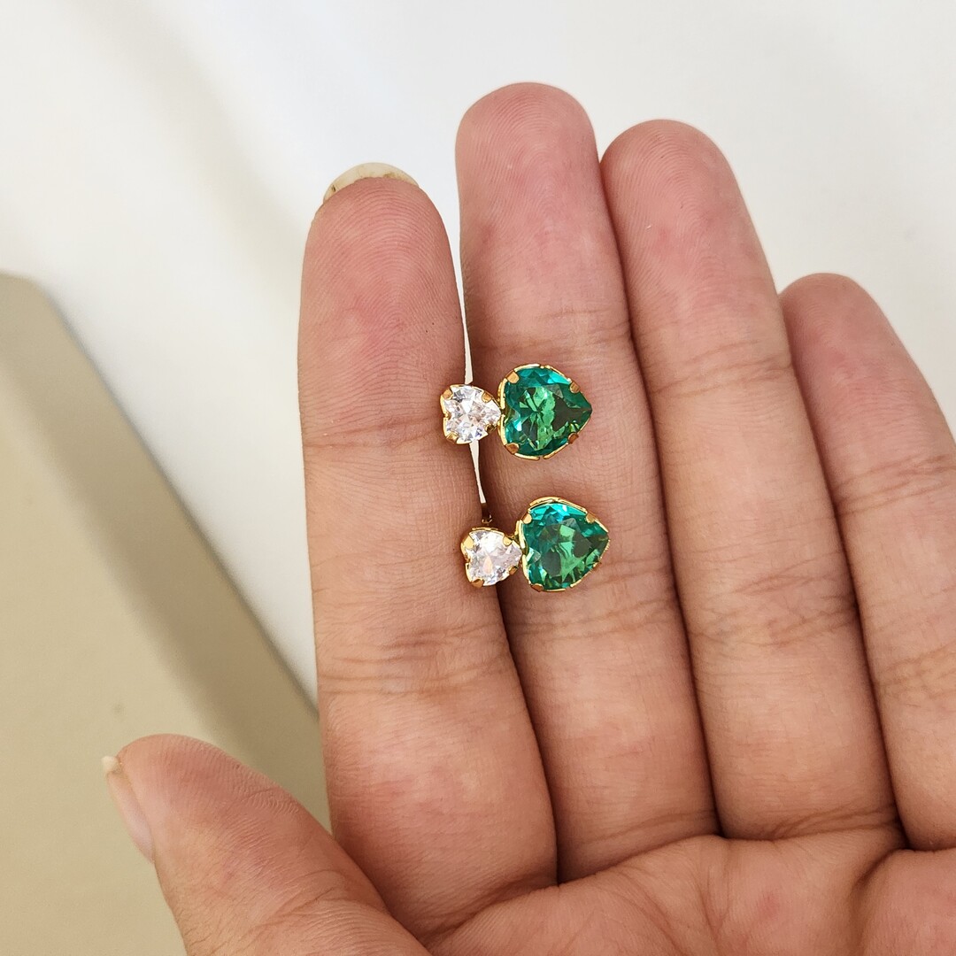 Brinco Delicado Coração Zircônia