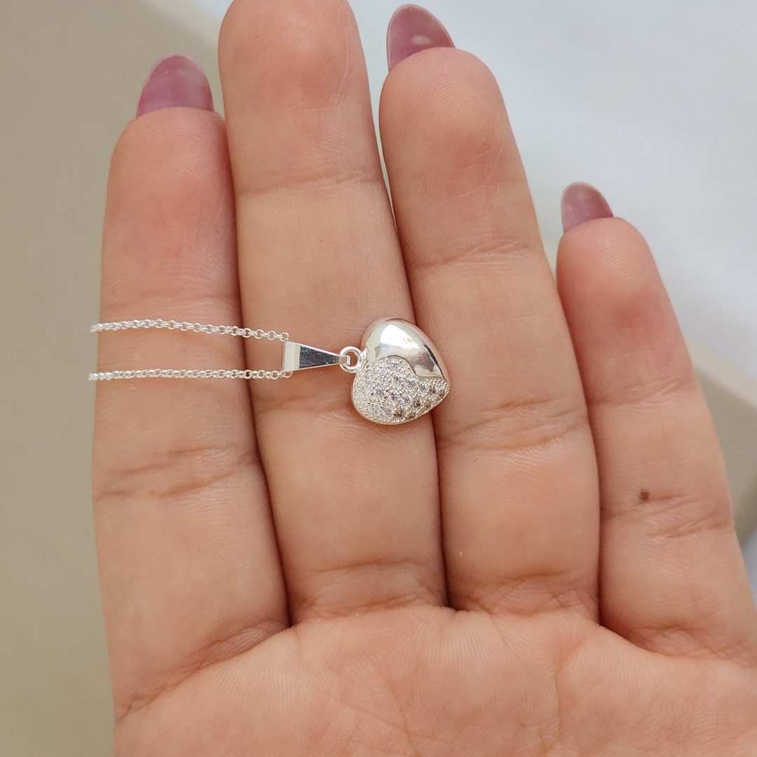 Colar Delicado Coração Zircônia