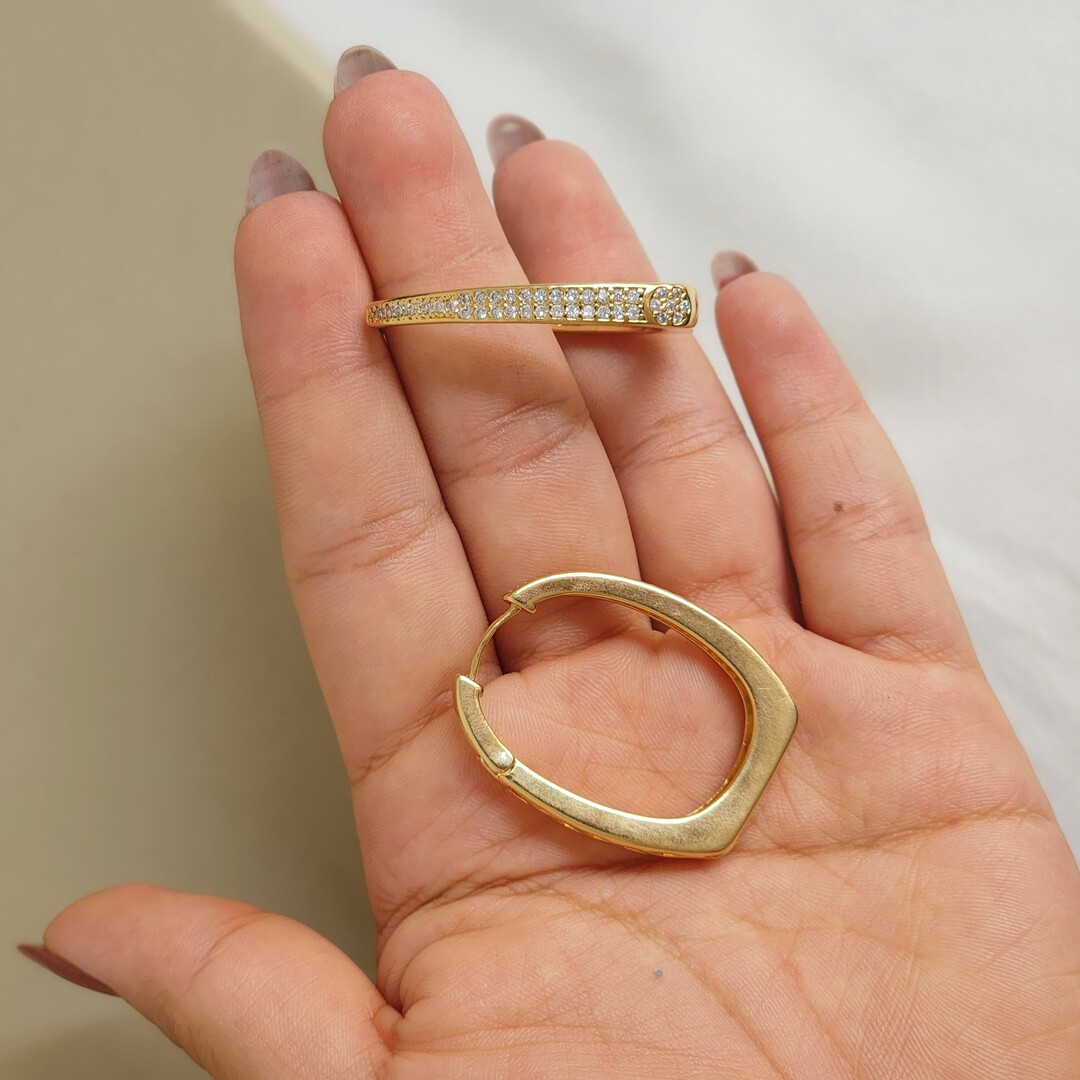 Argola Elegante Zircônia