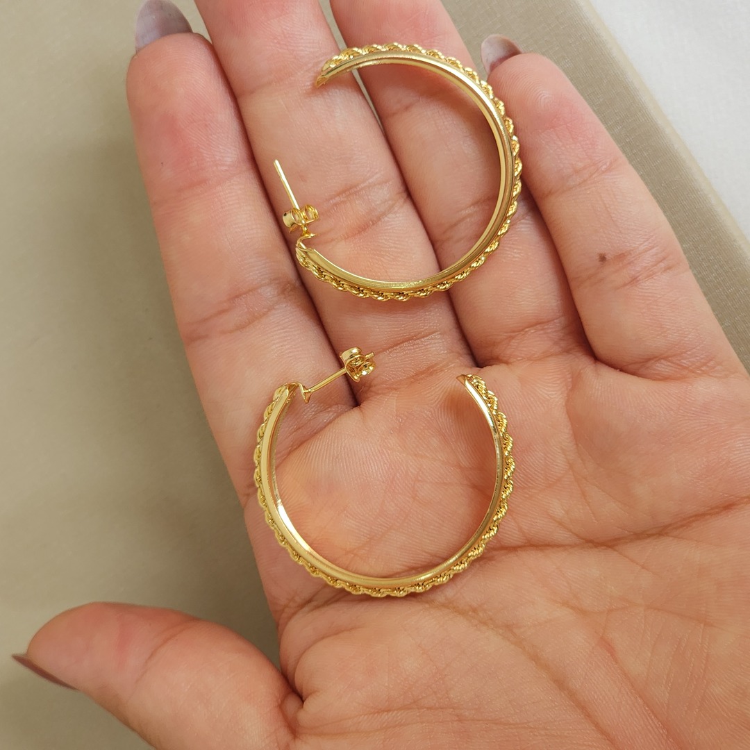 Argola Elegante Zircônia