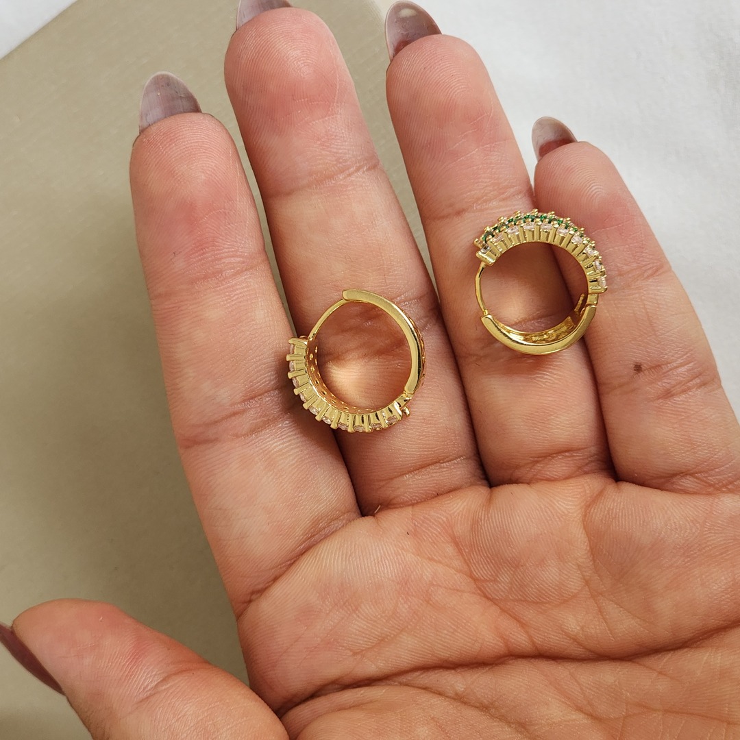 Argola Elegante Zircônia