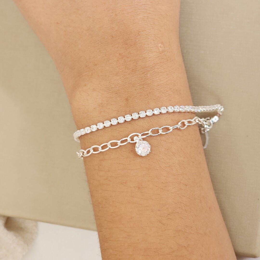 Pulseira Elegante Zircônia