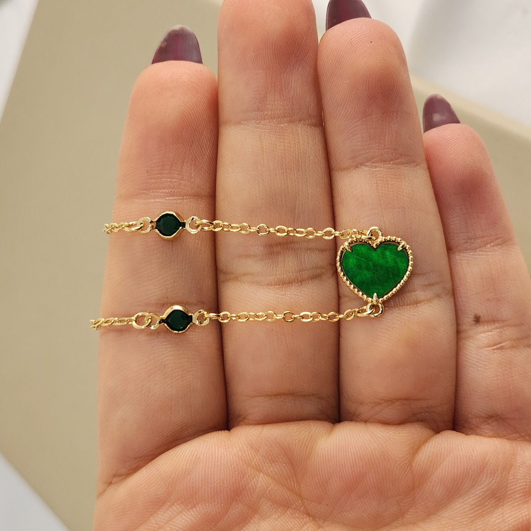 Colar Coração Madreperola