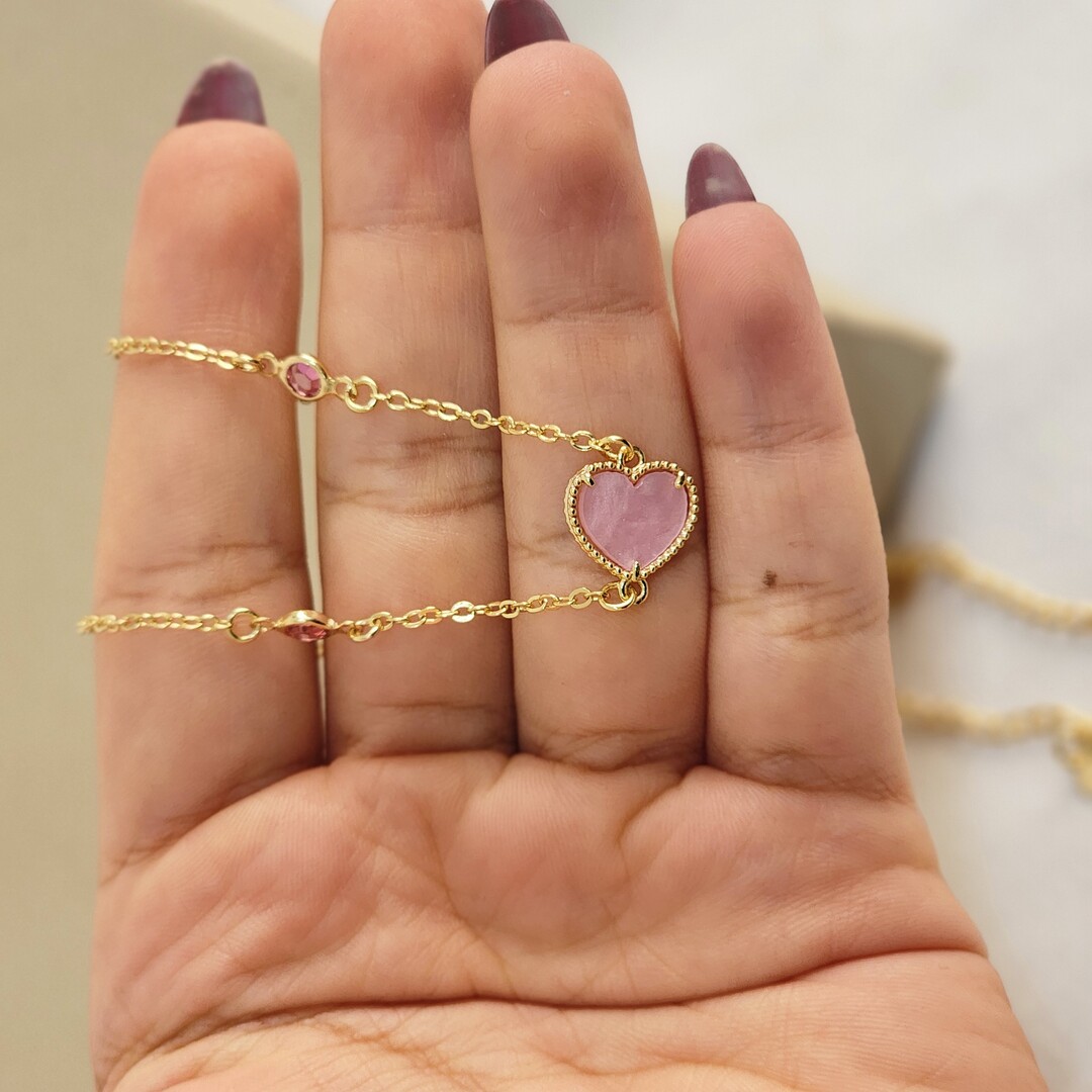 Colar Coração Madreperola