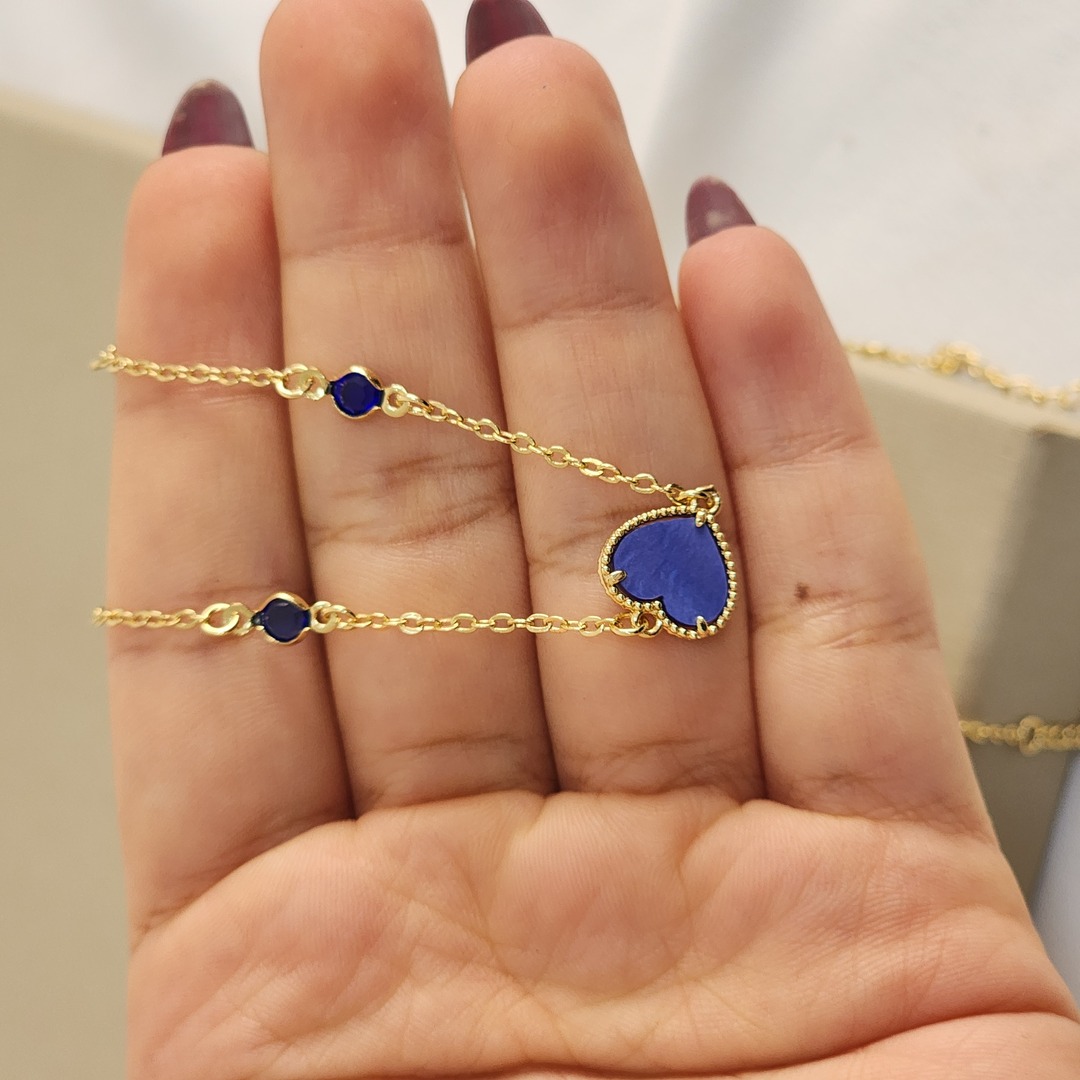 Colar Coração Madreperola