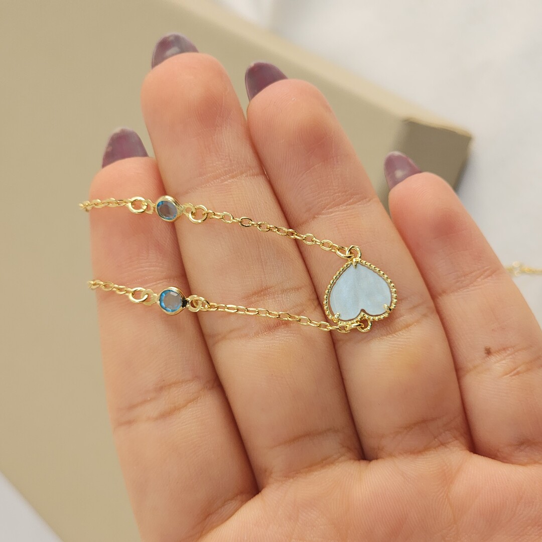 Colar Coração Madreperola