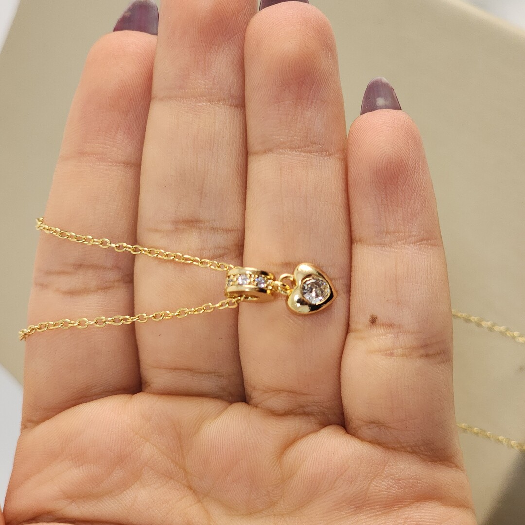 Colar Coração Zirconia