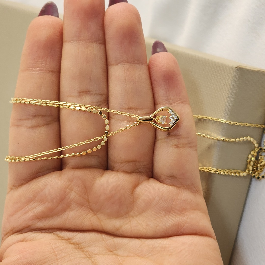 Colar Duplo Zircônia