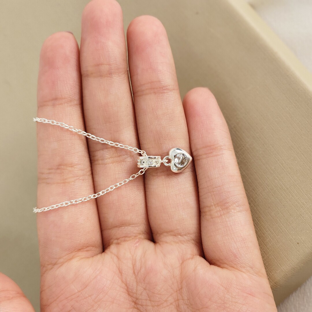 Colar Coração Zirconia