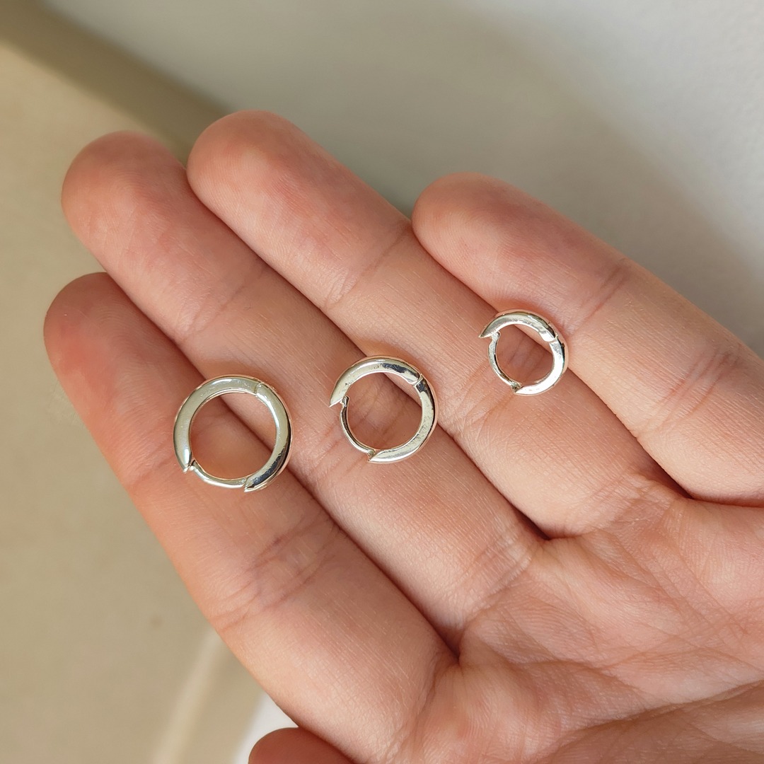 Trio de Argolas Lisas d