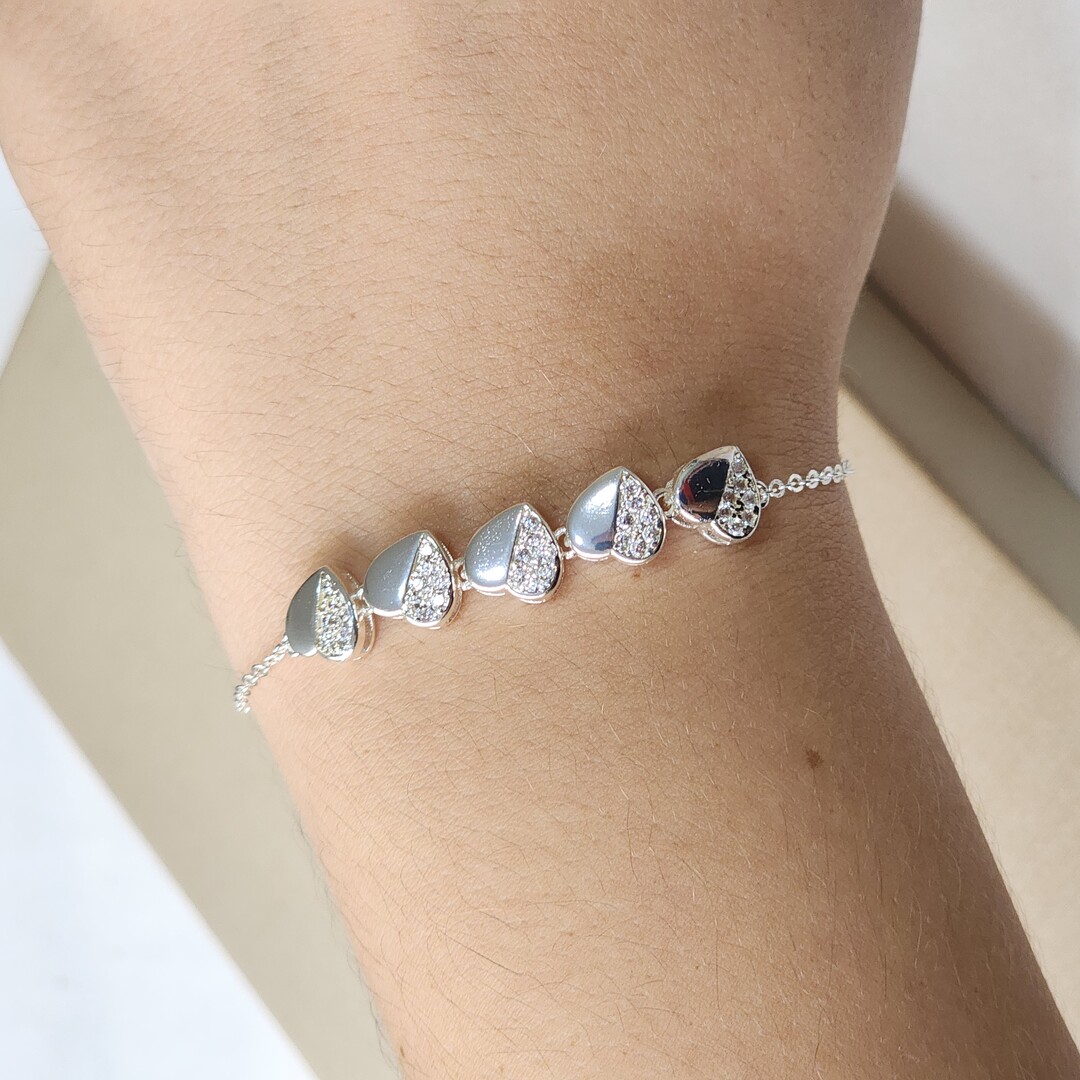 Pulseira Coração Zircônia