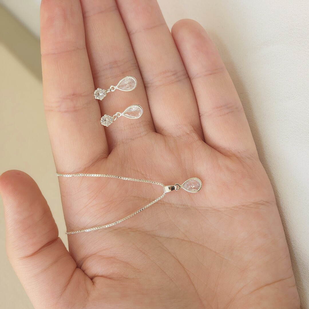 Conjunto Delicado Gota Zirconia