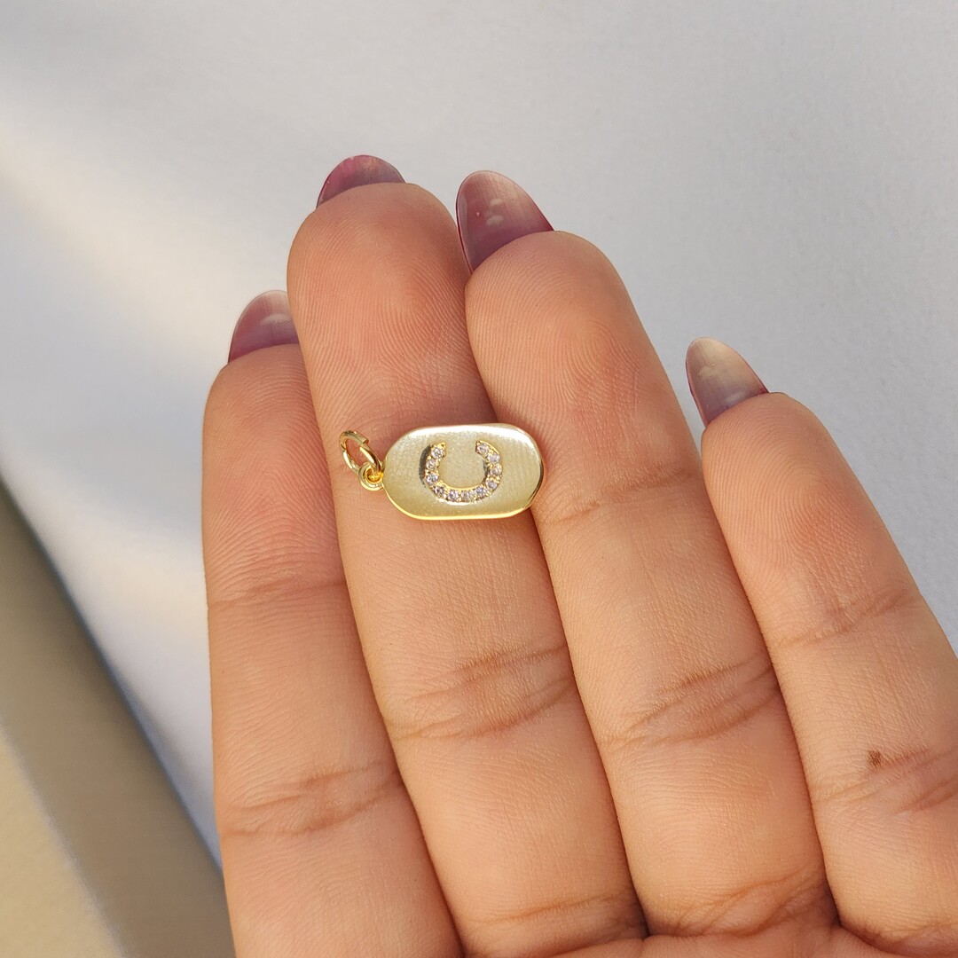 Pingente Plaquinha Letra C